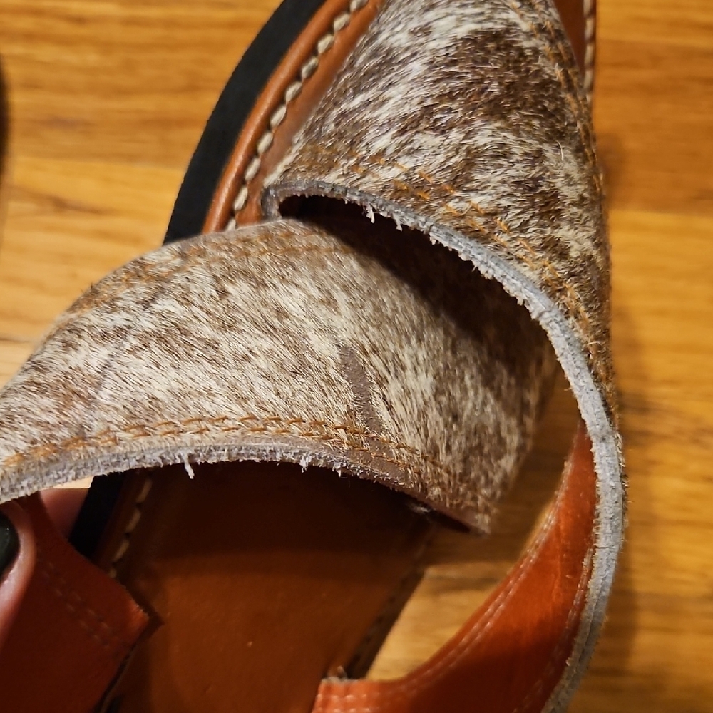 Cowhide Leather Sandles Approx Size 11 - Picture 12 of 14